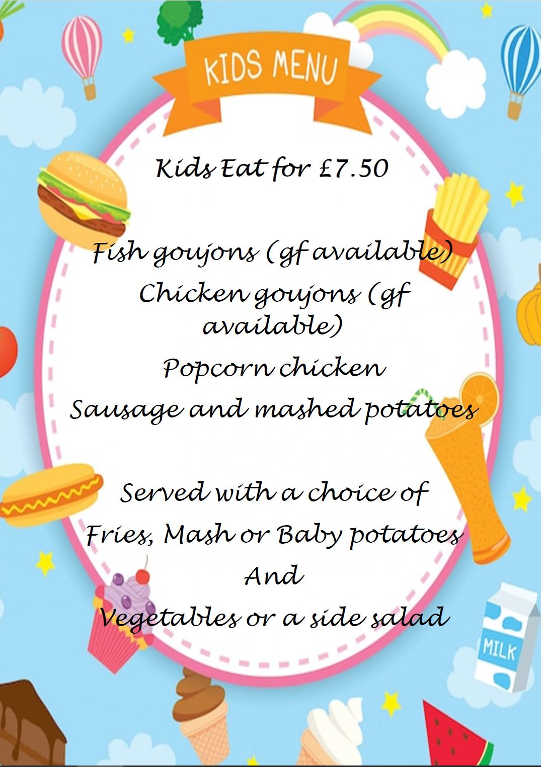 Scalloway Hotel restaurant Menu Pg3